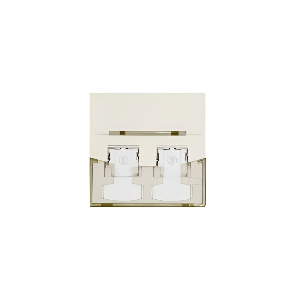 Plastron Corning double 45x45 RJ45 translucide