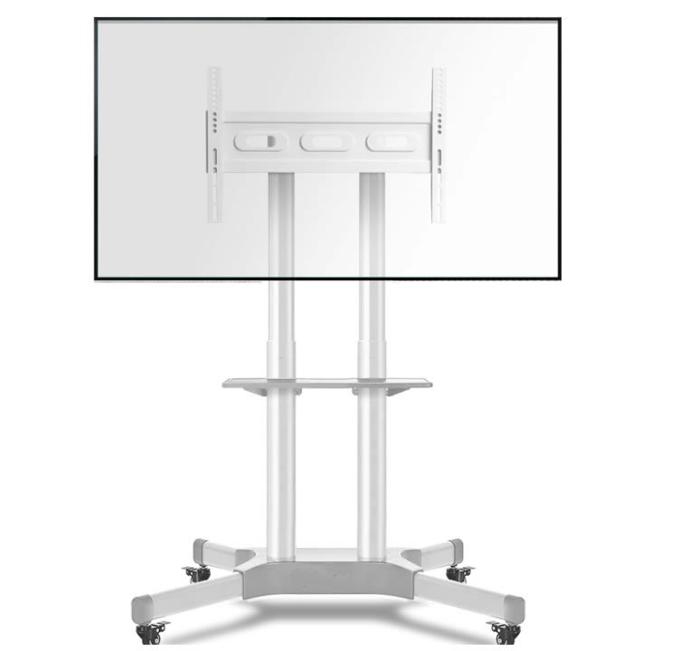 TS1351 WHITE Support TV sur pied à roulettes