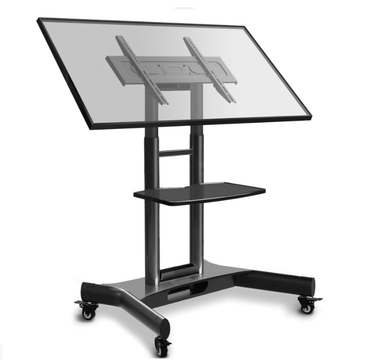TS1350 BLACK Support tv  Pied mobile inclinable