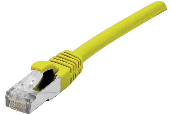 DEXLAN Cat6A RJ45 Patch cable S/FTP LSZH SNG yellow - 0,3 m