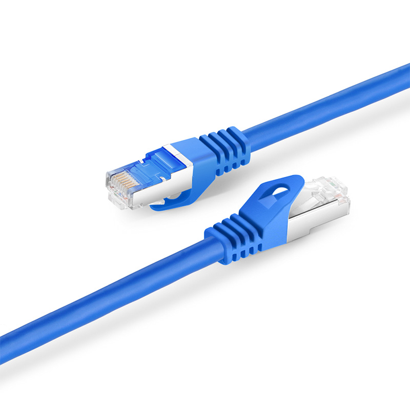 DEXLAN Cat6A RJ45 Patch cable S/FTP LSZH SNG blue - 0,5 m