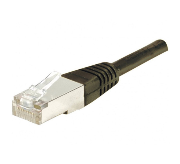 Cat6 RJ45 Patch cable F/UTP black - 0,15 m