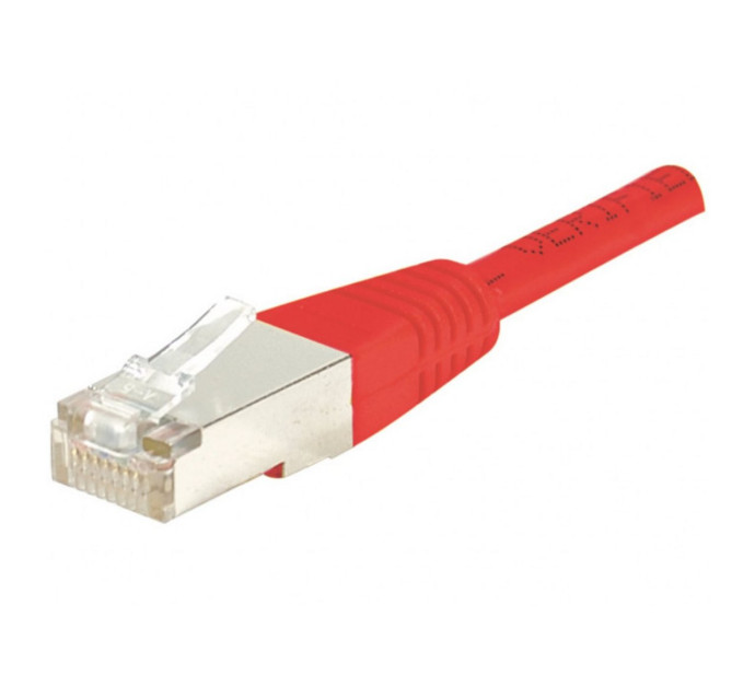 Cordon RJ45 catégorie 6 F/UTP rouge - 0,15 m