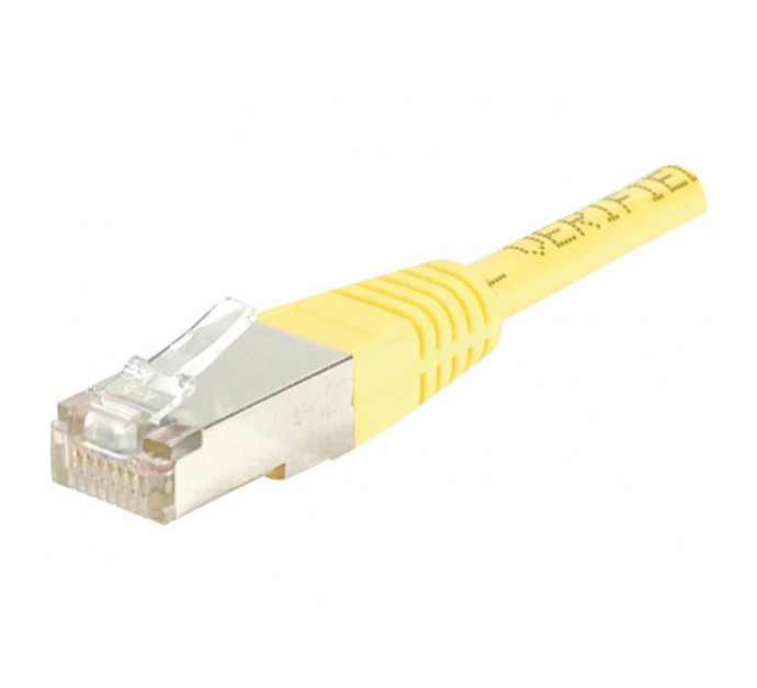 Cat6 RJ45 Patch cable F/UTP yellow - 0,15 m