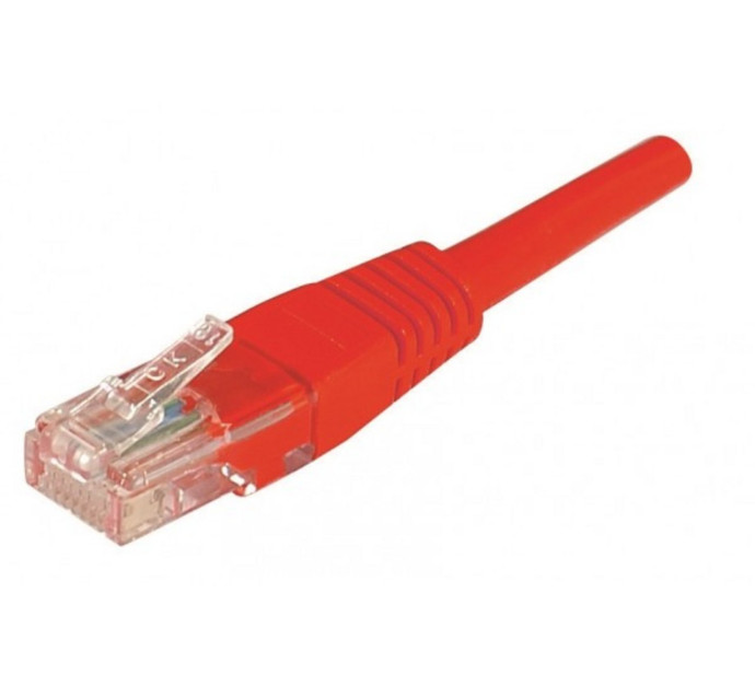 Cordon RJ45 catégorie 6 U/UTP rouge - 0,5 m