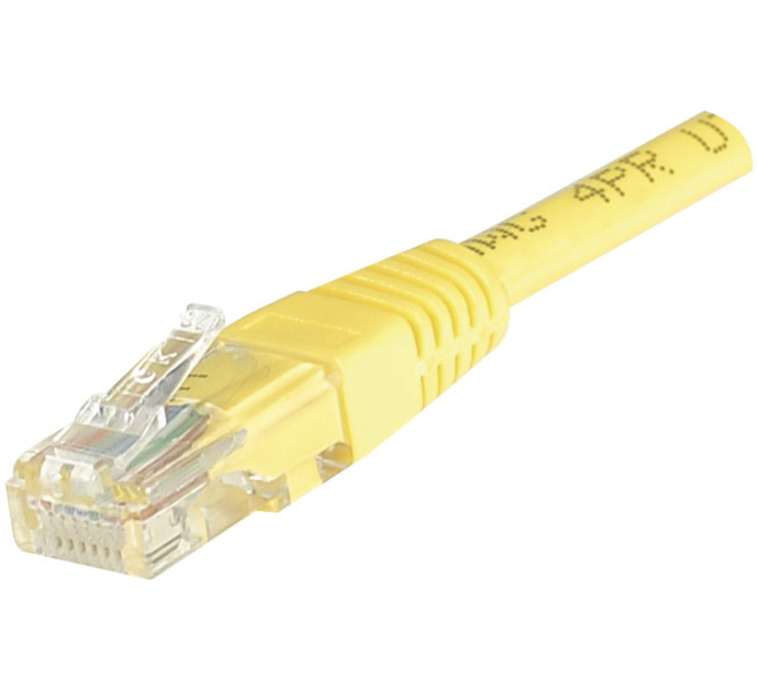 Cat6 RJ45 Patch cable U/UTP yellow - 0,5 m