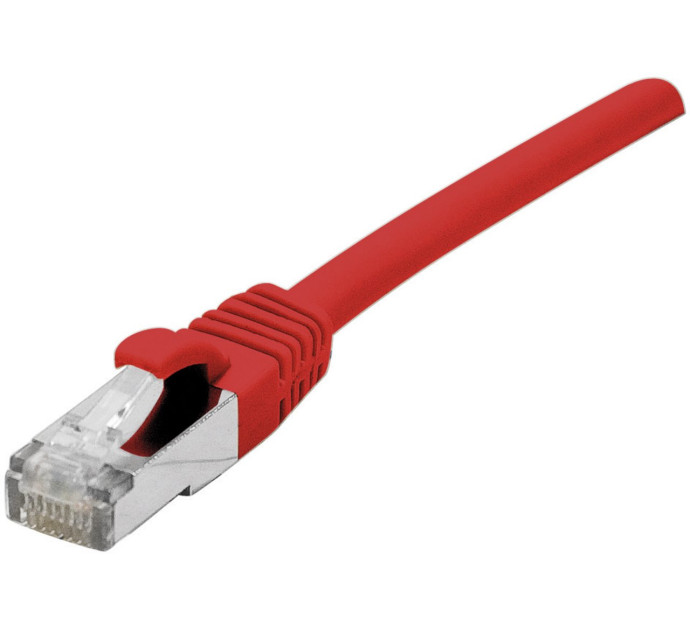 Cordon RJ45 catégorie 6A S/FTP  rouge - 1 m