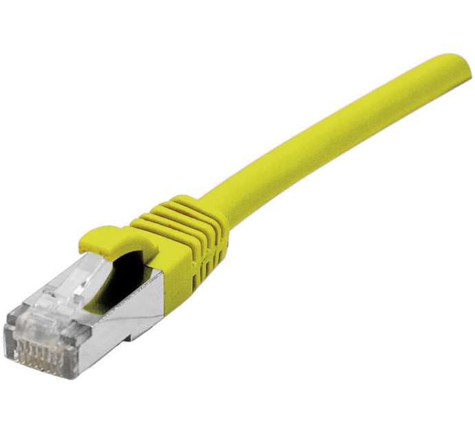 Cordon RJ45 catégorie 6A S/FTP  jaune - 2 m