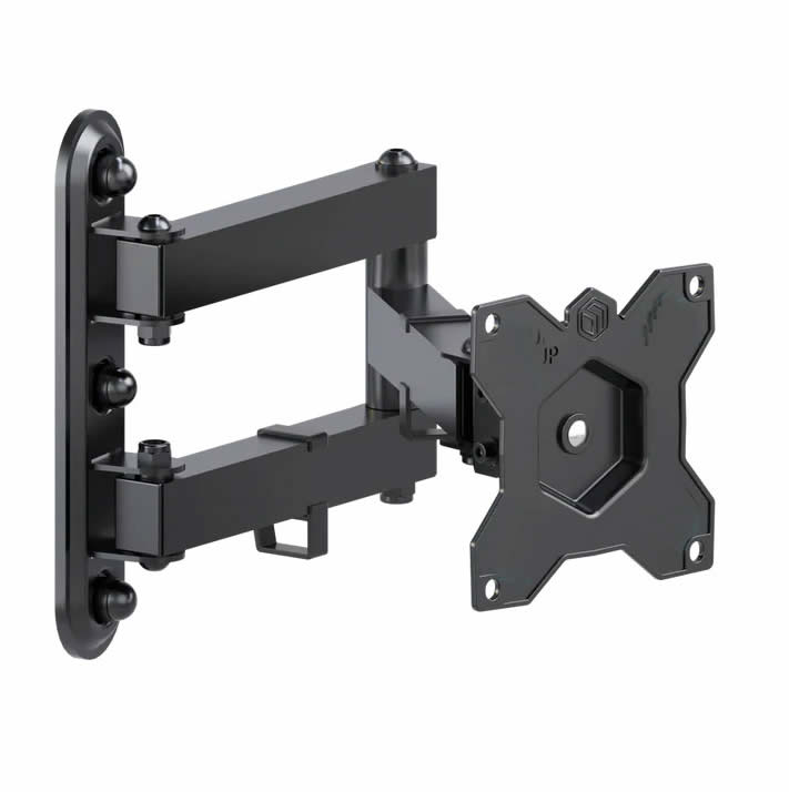 R4 BLACK Support mural inclinable écrans 10" à 35", Rotation 360°, 20 kg max