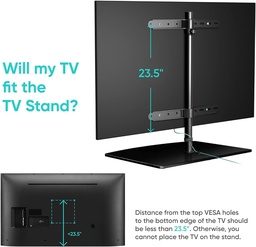 PT2 BLACK Support TV de table pour des téléviseurs de 32 à 65 pouces [PT2 BLACK]