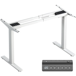 [118CDF222E09N] Support de bureau motorisé avec réglage en hauteur max 70 kg, blanc