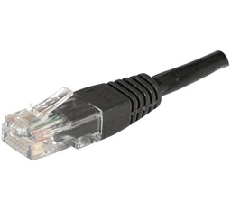 Cordon RJ45 catégorie 6 U/UTP noir - 0,5 m [246771]