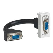 Prise VGA  Mosaic 1M Blanc  (H18) [078777]